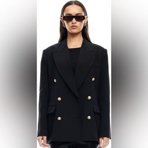 Lioness Black Blazer with Gold Buttons